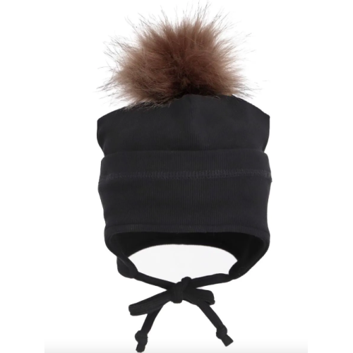 Calikids - Tuque mi-saison avec pompom fausse fourrure amovible - Noir Calikids - Tuque mi-saison avec pompom fausse fourrure amovible - Noir